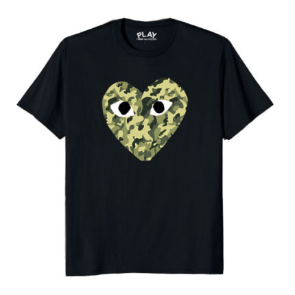 Comme Des Garcons Heart Camo Pattern T-shirt